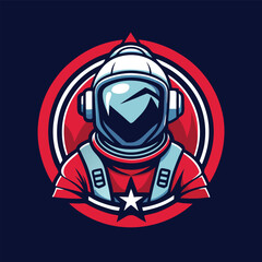 Solid Color Illustration of an Astronaut in Space
