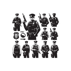 Naklejka premium Police Officer Vector (6).eps