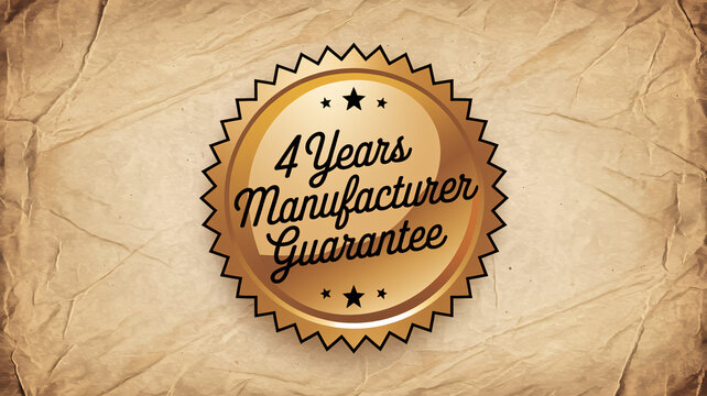 4 Years Manufacturer Guarantee Gold Seal Badge