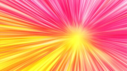 Obraz premium Vibrant Pink Yellow Sunburst Abstract Background