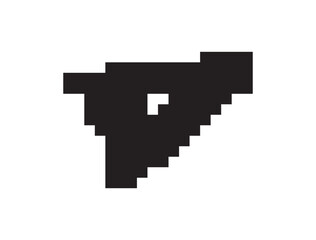 Obraz premium Pixel art eye icon, 8 bit retro style human eyeball, simple computing see symbol