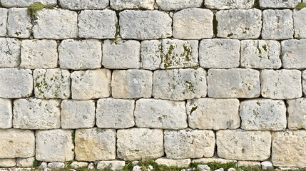 Fototapeta premium Ancient Stone Wall Texture Seamless Pattern Background