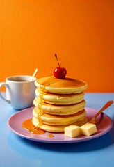 pancakes with honey