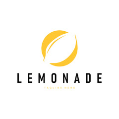 design with fresh lemon fruit logo concept simple plantation garden fruit illustration template