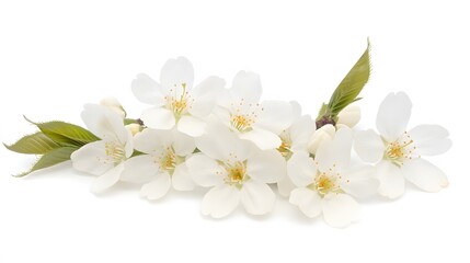 Fototapeta premium Beautiful White Cherry Blossoms Spring Flowers Bouquet