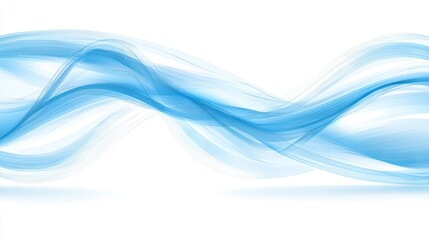 Fototapeta premium Abstract blue waves on a white background for website headers or art projects