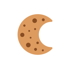 Logo letter C chocolate chip cookie with blank background