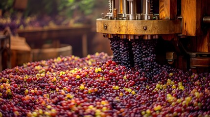 Harvest Grapes Processing Machine Winery Grapes Crushing