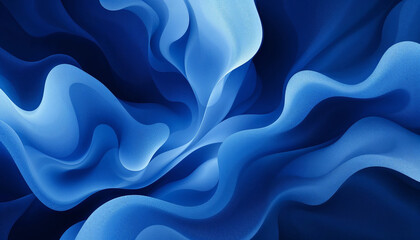 Obraz premium Abstract digital art, featuring a dynamic composition of flowing, organic shapes in shades of blue