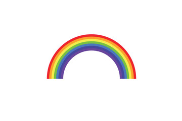Vibrant rainbow or color spectrum flat icon, perfect for apps and websites. Modern, colorful design isolated on a transparent background. Vector illustration