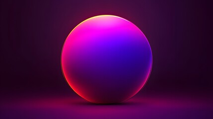 Vibrant Neon Egg Abstract Background, Gradient Sphere, Purple Pink Blue