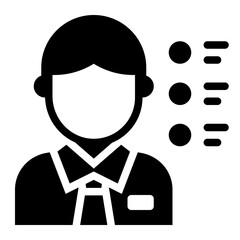 Skills glyph icon representing abilities and professional expertise