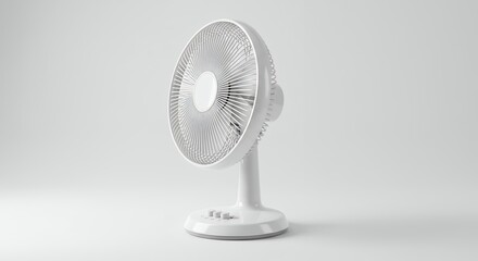 White Desk Fan  Cooling Appliance  Home Air Circulator