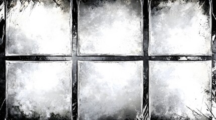 Grunge Monochrome Window Pane Texture Background