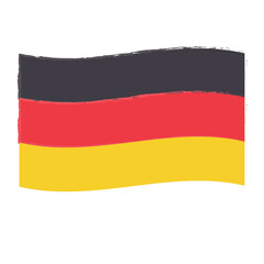 Naklejka premium Flag of Germany illustration isolated on a Transparent Background