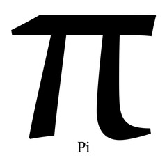 Greek alphabet symbol Pi on a Transparent Background © clicknow
