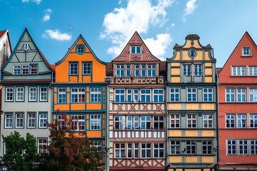 Obraz premium Colorful facades of houses in Rothenbur