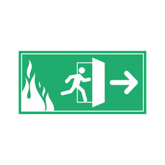 Emergency door road sign symbol