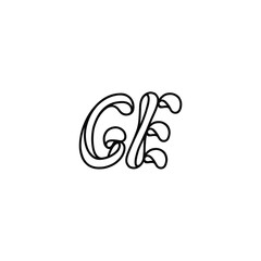 GE monogram logo design letter text name symbol monochrome logotype alphabet character simple logo