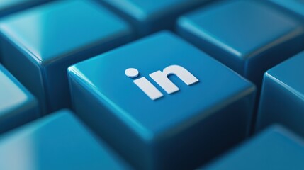 Professional Networking Platform Key on Modern Keyboard CloseUp View for Business and Technol