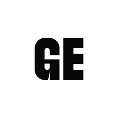GE monogram logo design letter text name symbol monochrome logotype alphabet character simple logo