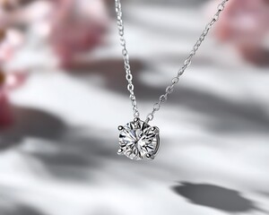 Sparkling Moissanite Pendant Necklace.
