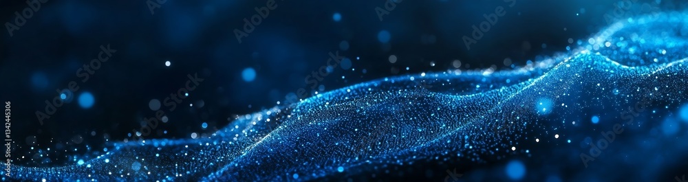 Poster breathtaking blue light wave background with shimmering particles perfect for digital creations : ge