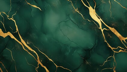 Rich emerald green marble background