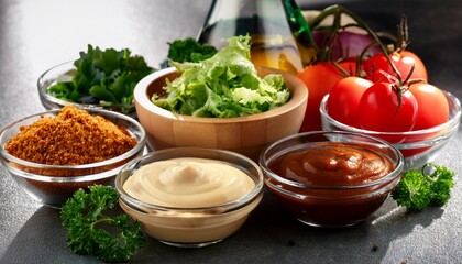 various salad dressing ingredients