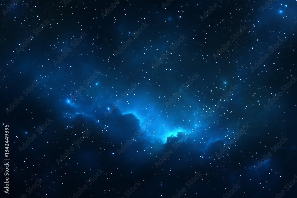 Poster Mysterious and captivating deep space scene with gas clouds and countless stars in the cosmos : Generative AI