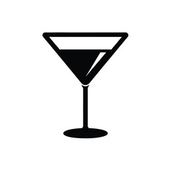 cocktail glass with a cocktail vector illustration
