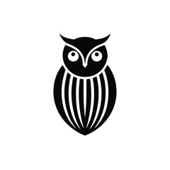 owl on white vector illustration