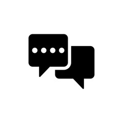 chat bubble icon silhouette