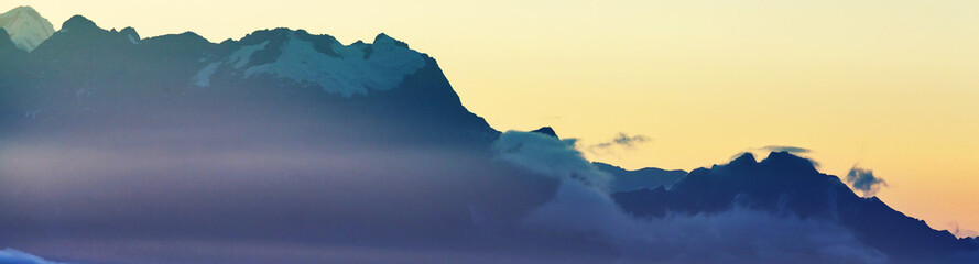 Mountains on sunrise
