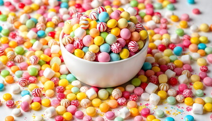 colorful candy in a bowl