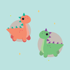 childish cartoon illustration baby abstract dino cute pastel pink blue green dinosaur eps diplodocus