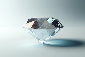 Sparkling Diamond on a Gradient Background A Stunning Gemstone for Luxury and Elegance Design