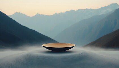 Serene Mountaintop Bowl Display.