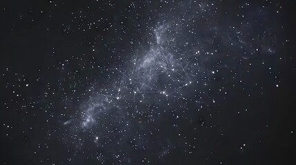 Naklejka premium Night sky nebula space galaxy stars cosmos