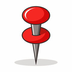 red push pin