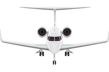 Fototapeta premium Private Jet Airplane Front View Luxury Travel.
