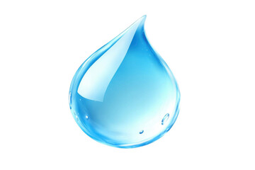 Blue Water Drop with Pure H2O, and Nature Icon.
