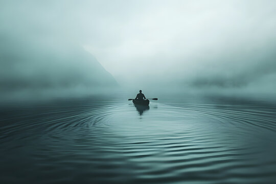 Faint Outline of a Person in the Mist