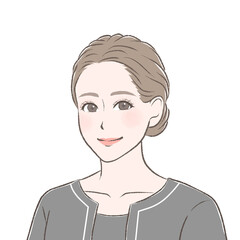 黒い制服を着たエステティシャン