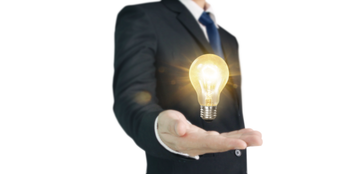 Innovative business concepts modern office digital illustration bright environment close-up view creative ideas in action