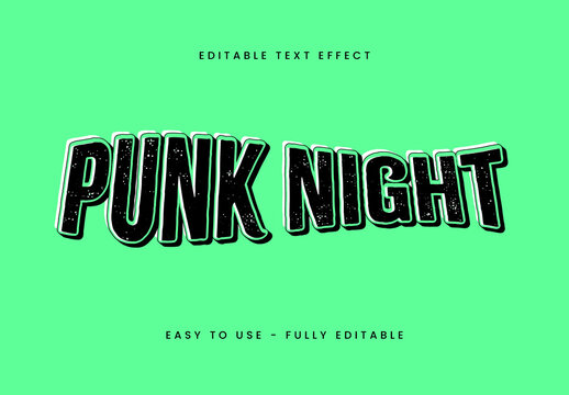 Black and Green Grunge Distressed Bold Text Effect