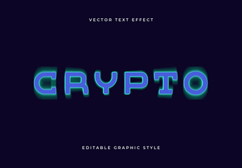 Blue Neon Glow Style Text Effect