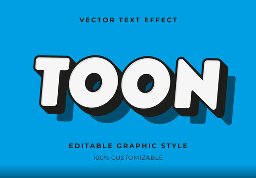 White Black Comic Bold Playful Font Text Effect
