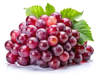 Generative AI crafted a stunning still life: isolated green grapes, studio-lit, high-resolution, perfect for food photography.