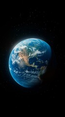 Obraz premium Exploration of the cosmos showcasing Earth surrounded by stars and distant planets in the vastness of space